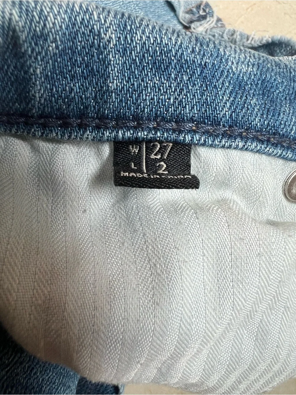 Abercrombie & Fitch Distressed Denim Cutoff Shorts Medium Wash Button Size 27
